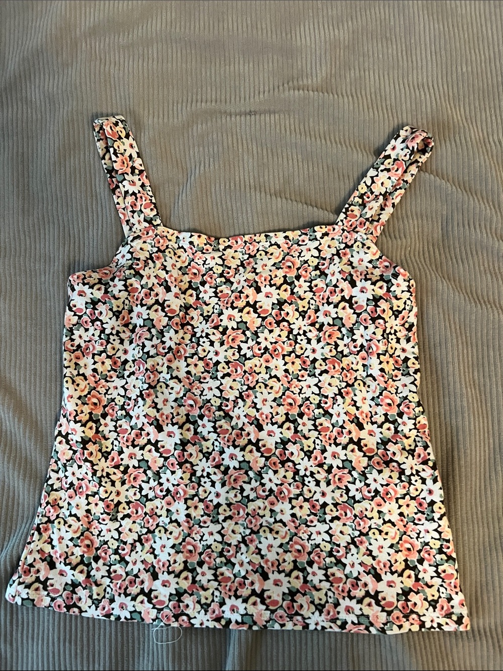 abercrombie kids Floral Tank Dress in Pink, Cream & Black